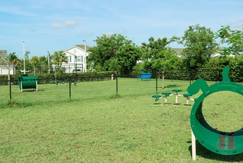 a park with a playground and a swing set at The Crest at Laurel Canyon Apartments, Naples